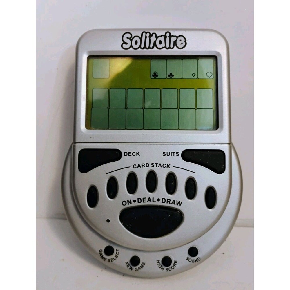 Vintage John Hansen Mega Screen Solitaire Handheld Electronic Game Tested Works